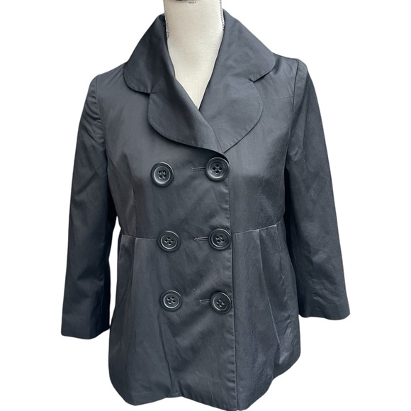 Request Black Large Button Lightweight Swing Jacket (XS) - Picture 4 of 14